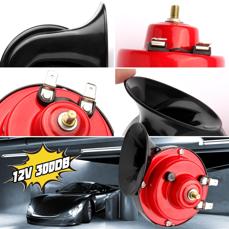 12V Waterproof Electric Snail Air Horn for Trucks 300dB Loud Train Sound