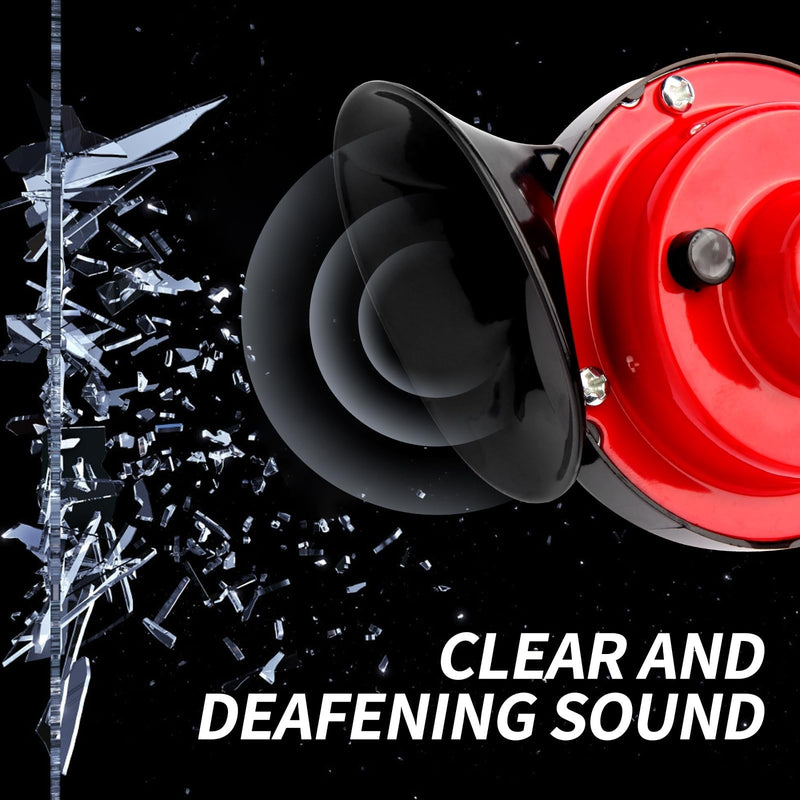 12V Waterproof Electric Snail Air Horn for Trucks 300dB Loud Train Sound