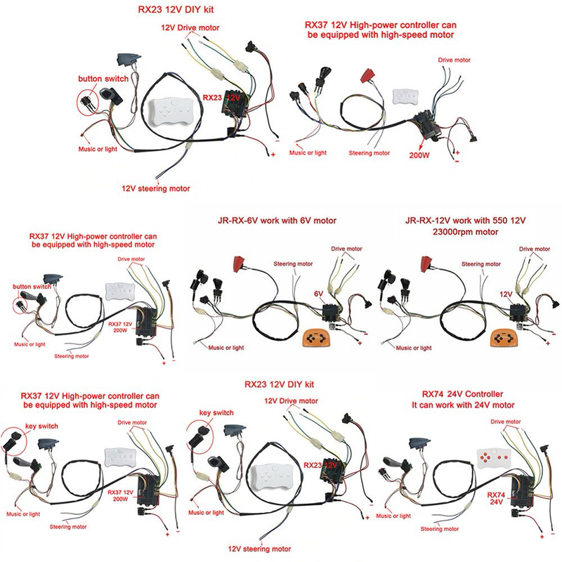 Transform Your Child's Ride-On Toy with Weelye's Electric Wire and Switch Kit for Kids