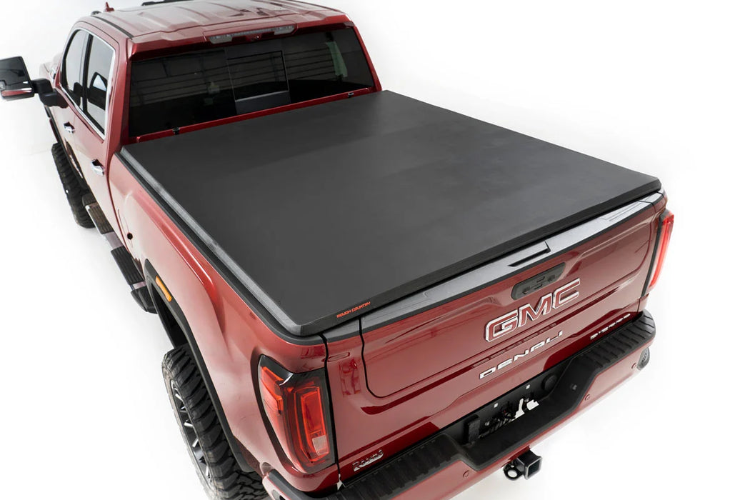 Rough Country Soft Tri-Fold Bed Cover 6'9" Bed | Chevy/GMC 2500HD/3500HD (20-25)