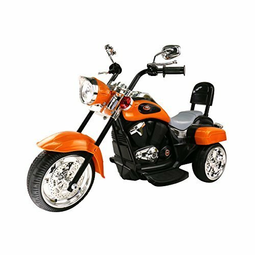 Electric Ride-On Trike Motorcycle for Kids 3-4 Years Old - Orange