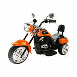 Electric Ride-On Trike Motorcycle for Kids 3-4 Years Old - Orange