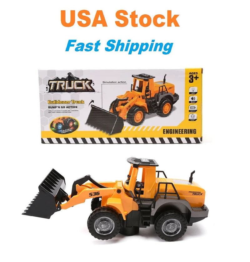 Battery Operated Bulldozer Truck with Light and Music Simulation