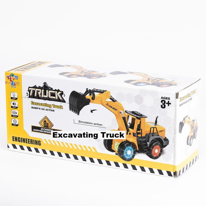 Battery Operated Excavator Truck with Light and Sound Simulation