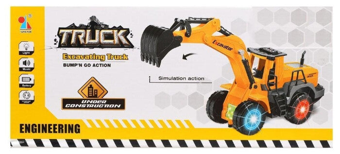 Battery Operated Excavator Truck with Light and Sound Simulation