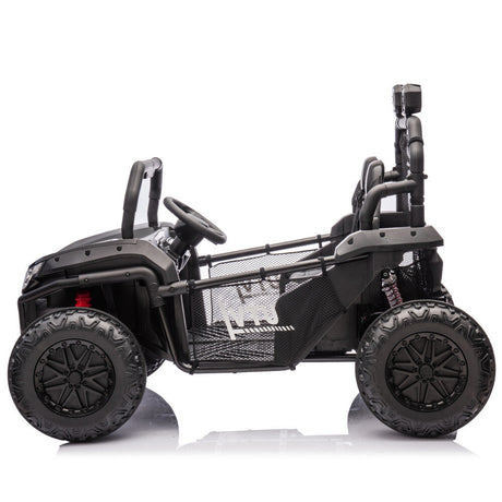 Two-Seater Kids Ride-On with Parental Remote Control, Rear Searchlight, and Bluetooth MP3 for Ages 3+