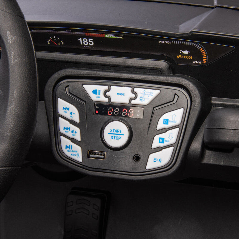 Two-Seater Kids Ride-On with Parental Remote Control, Rear Searchlight, and Bluetooth MP3 for Ages 3+