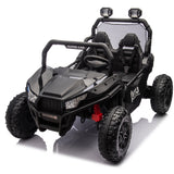 Two-Seater Kids Ride-On with Parental Remote Control, Rear Searchlight, and Bluetooth MP3 for Ages 3+