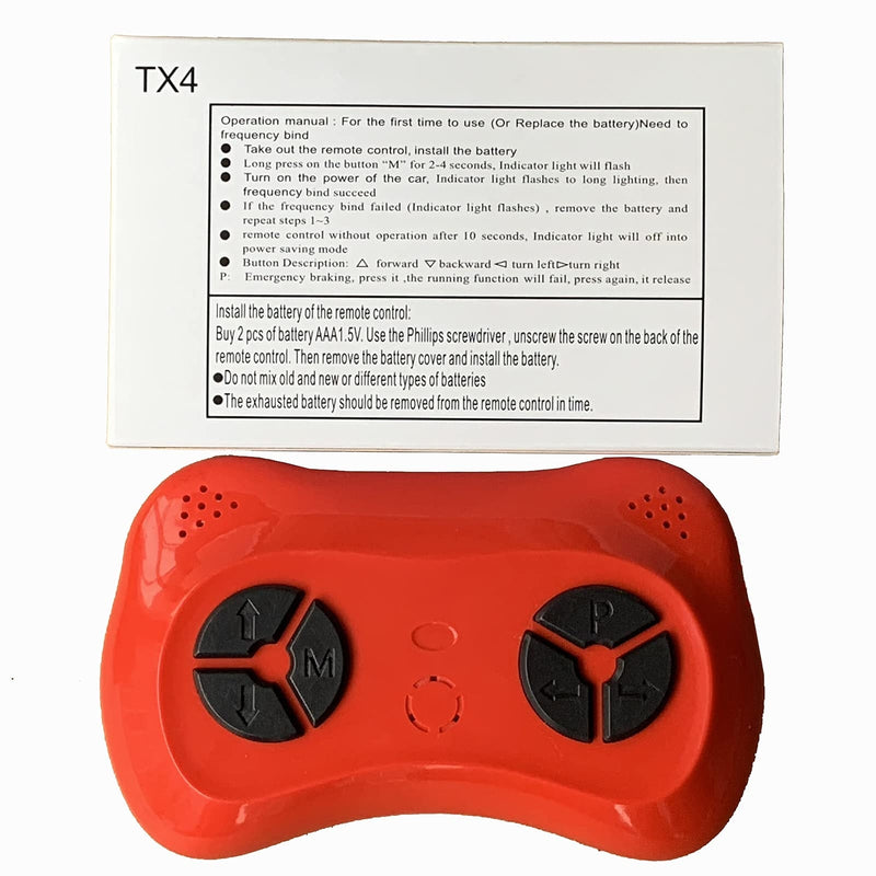 TX4 Kids Electric Ride-On Car with 2.4G Bluetooth Remote Control and Accessories