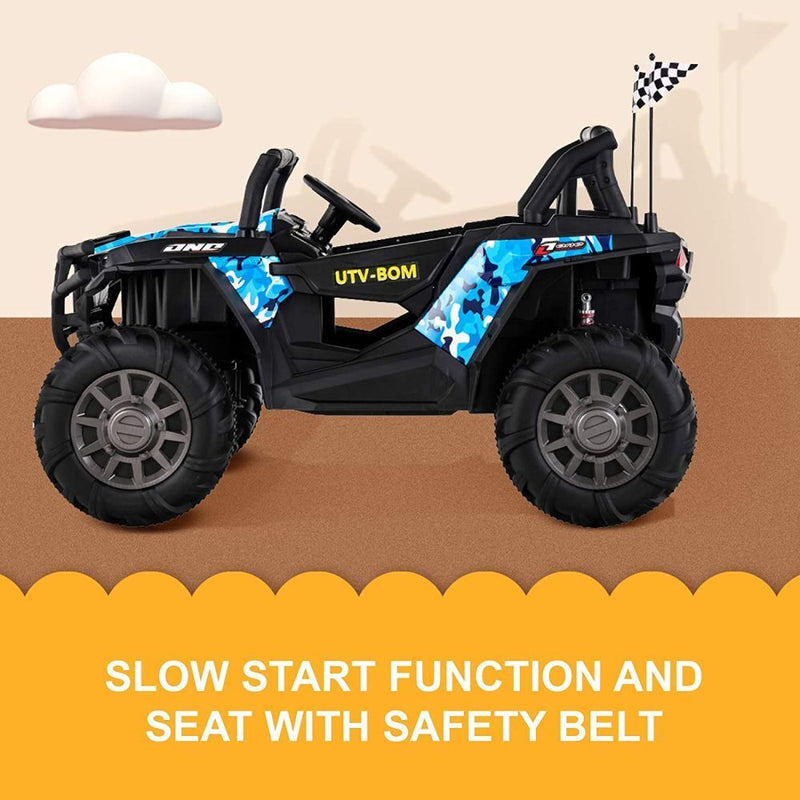 Uenjoy 12V Electric Off-Road UTV Ride-On Car for Two, Realistic Truck Design