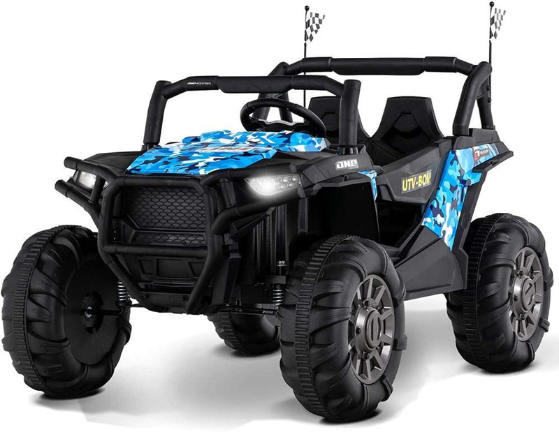 Uenjoy 12V Electric Off-Road UTV Ride-On Car for Two, Realistic Truck Design