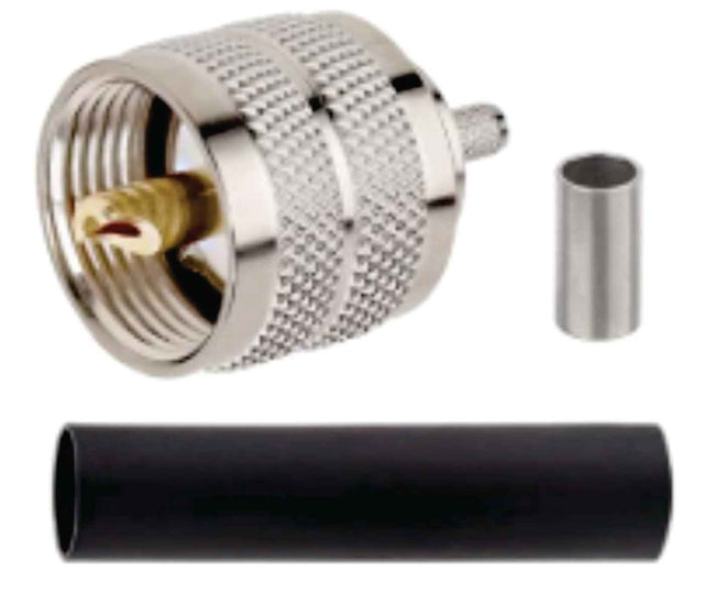 PL-259 UHF Male Crimp Connector for RG58 / LMR195 / RG400 Cable (1-Pack) Accesories Unlimited