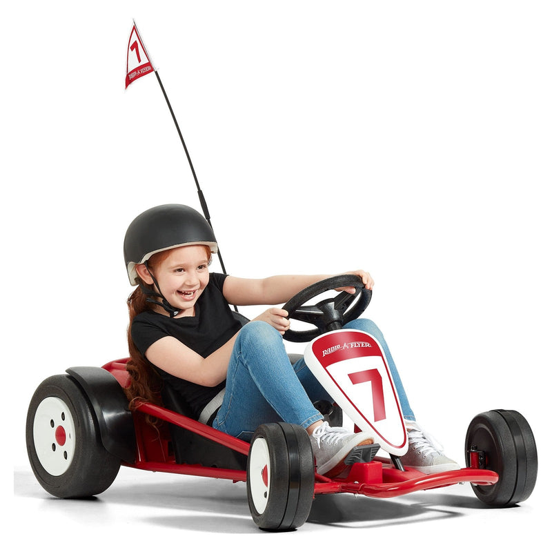 24-Volt Battery-Powered Outdoor Ride-On Go-Kart Toy for Ages 3-8 with Max Speed