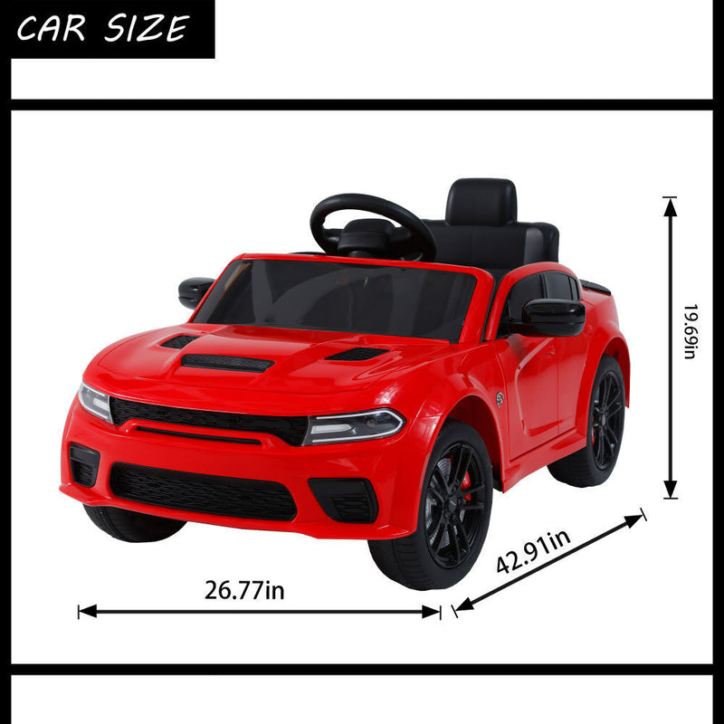Ultimate Licensed Dodge Charger, 12v Kids Ride-On Car with Parental Remote Control and Electric Power