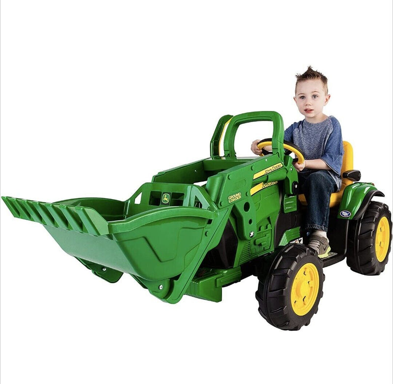 John Deere Ground Force Tractor by Peg Perego with Front and Rear 4-Wheel Tires
