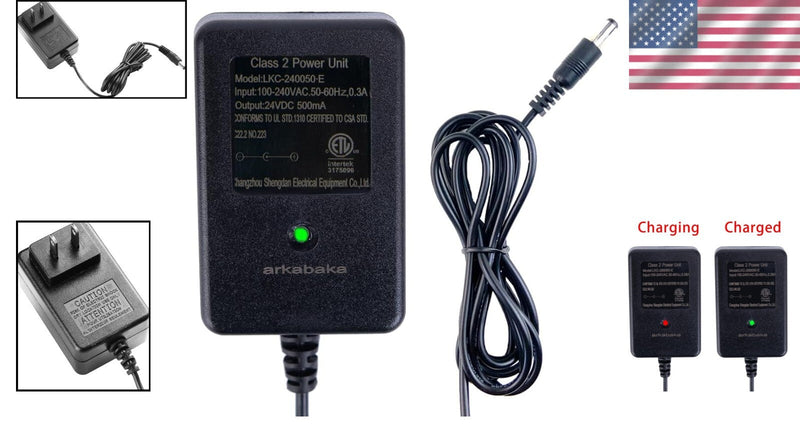Compact 24-Volt Charger with Built-In Safety for Ride-On Cars