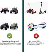 Compact 24-Volt Charger with Built-In Safety for Ride-On Cars