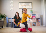 Inflatable Unicorn Ride-On Toy with Light-Up Roller Skates for Toddlers Ages 1-3
