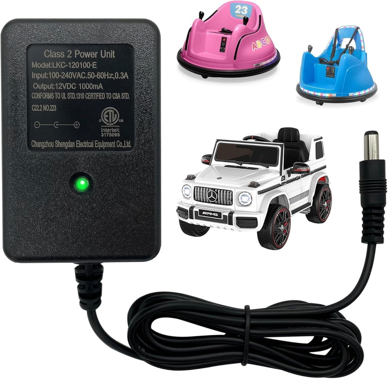 12V Universal Battery Charger for Kids' Ride-On Toys with Safety Certification
