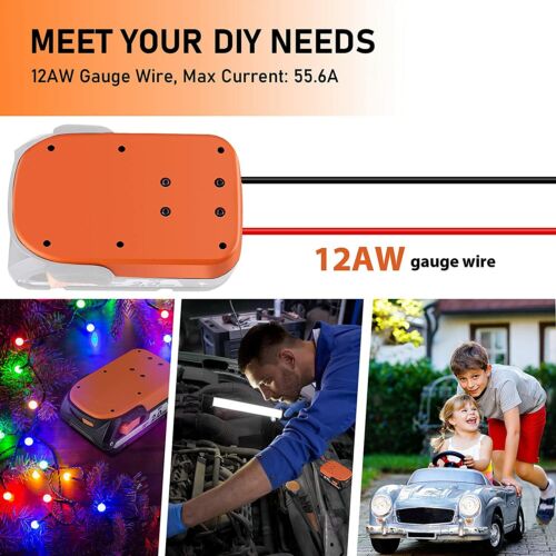 Universal 18V Hyper li-ion Battery Adapter for Ridgid AEG 10X Power Wheels