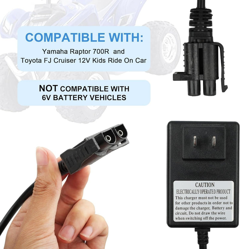 Universal 6ft 12V Battery Charger Cable Certified Safe