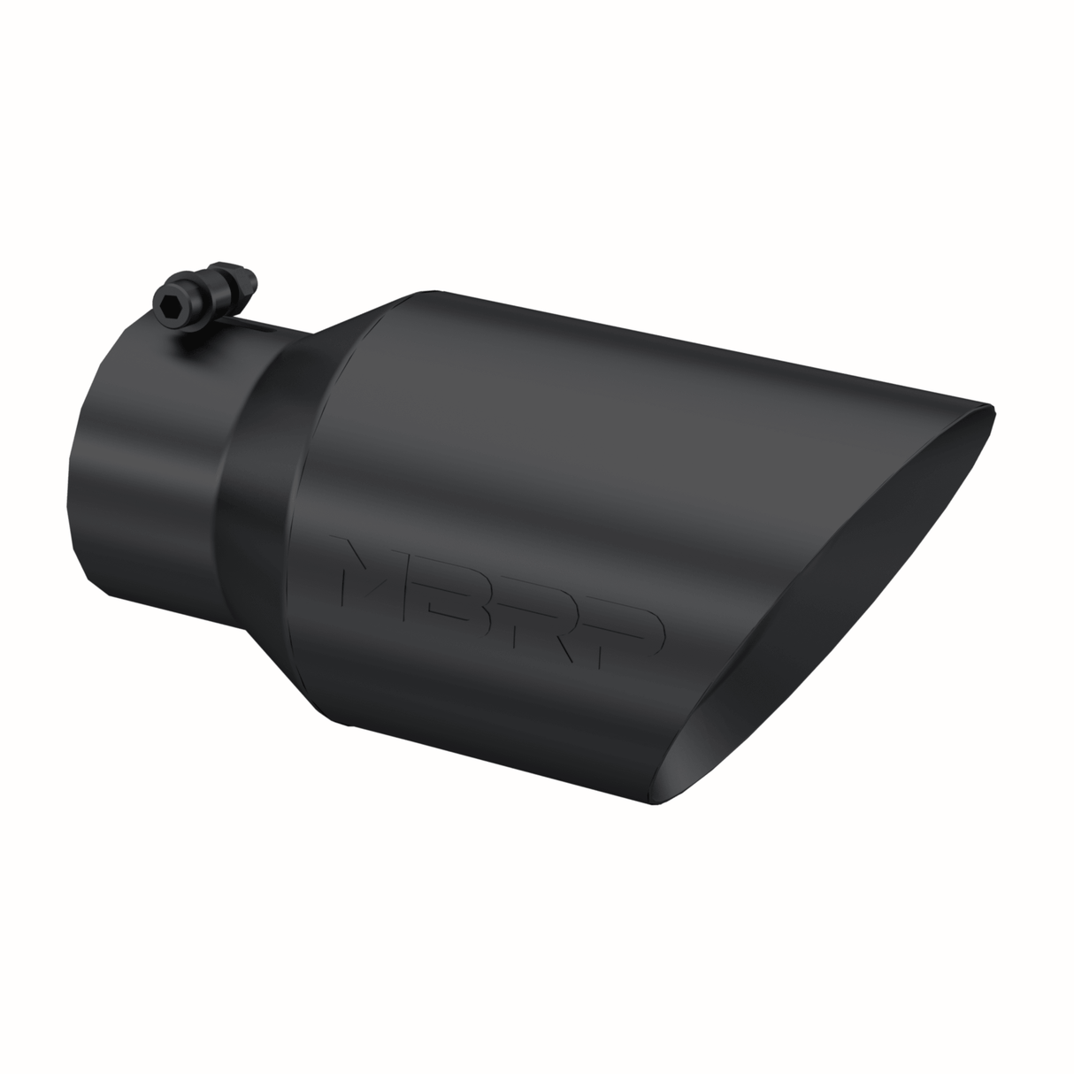Universal Angled Dual Wall Exhaust Tip Black Finish 4" - 6" x 12" (T5072BLK)