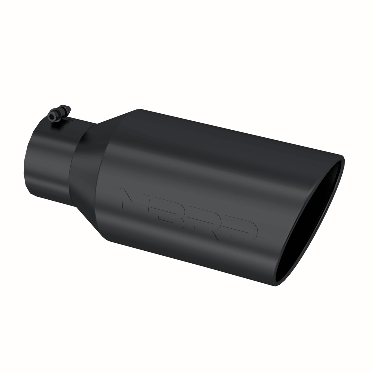 Universal Angled Rolled End Exhaust Tip Black Finish 5" - 8" x 18" (T5129BLK)