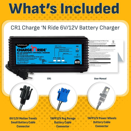 Universal Battery Maintainer for Ride-On Toys with Quick Connect and LED Status Indicator