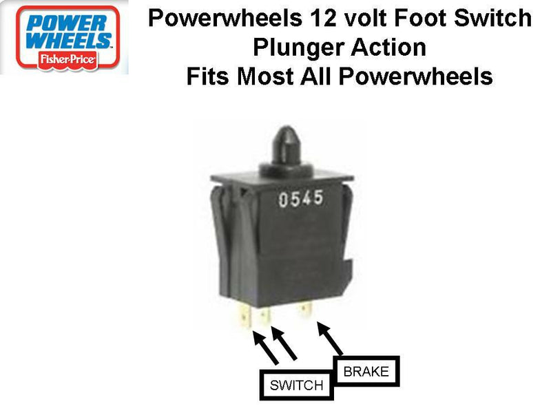 12V Power Wheels Large Foot Switch for Little Tikes Ride-On Toys