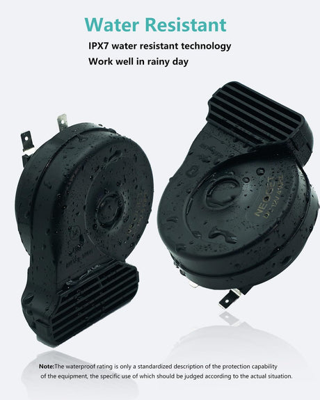 Universal 12V Compact Car Horn Kit with Loud Double Pitch and Deep Bass Sound
