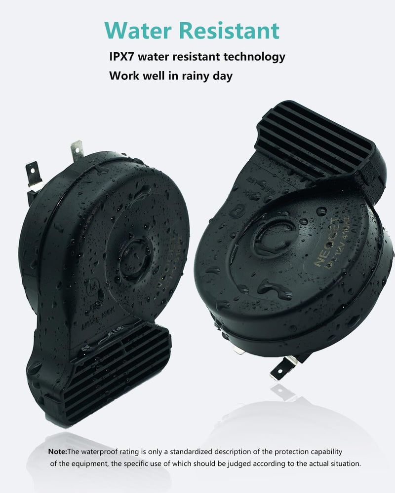 Universal 12V Compact Car Horn Kit with Loud Double Pitch and Deep Bass Sound