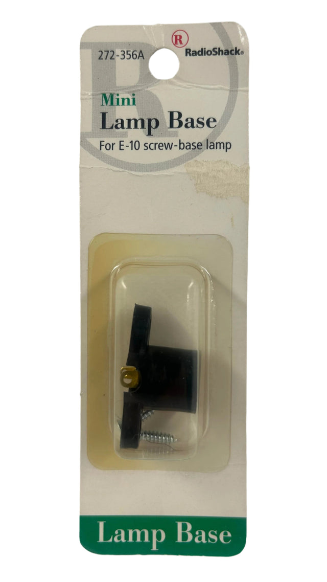 Mini Lamp Base for E-10 screw- base lamp 272-356A TekShack