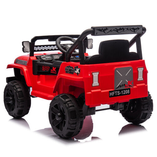 12V Kids Electric Ride-On Car with Power Wheels and LED Lights