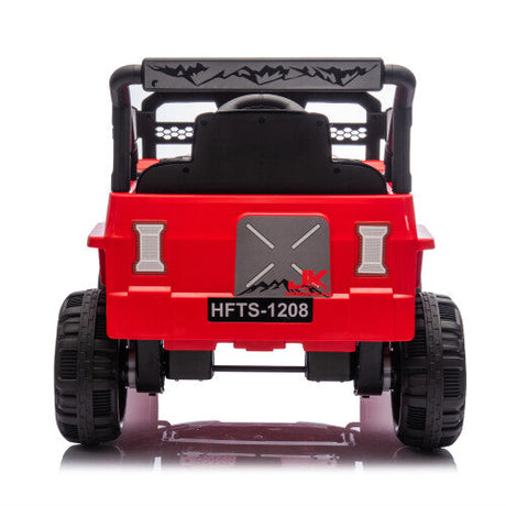 12V Kids Electric Ride-On Car with Power Wheels and LED Lights