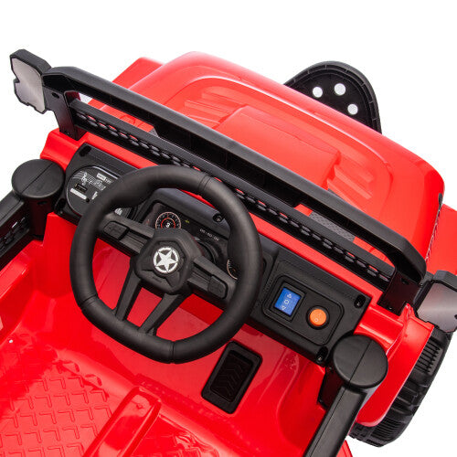 12V Kids Electric Ride-On Car with Power Wheels and LED Lights