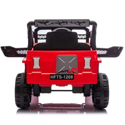 12V Kids Electric Ride-On Car with Power Wheels and LED Lights
