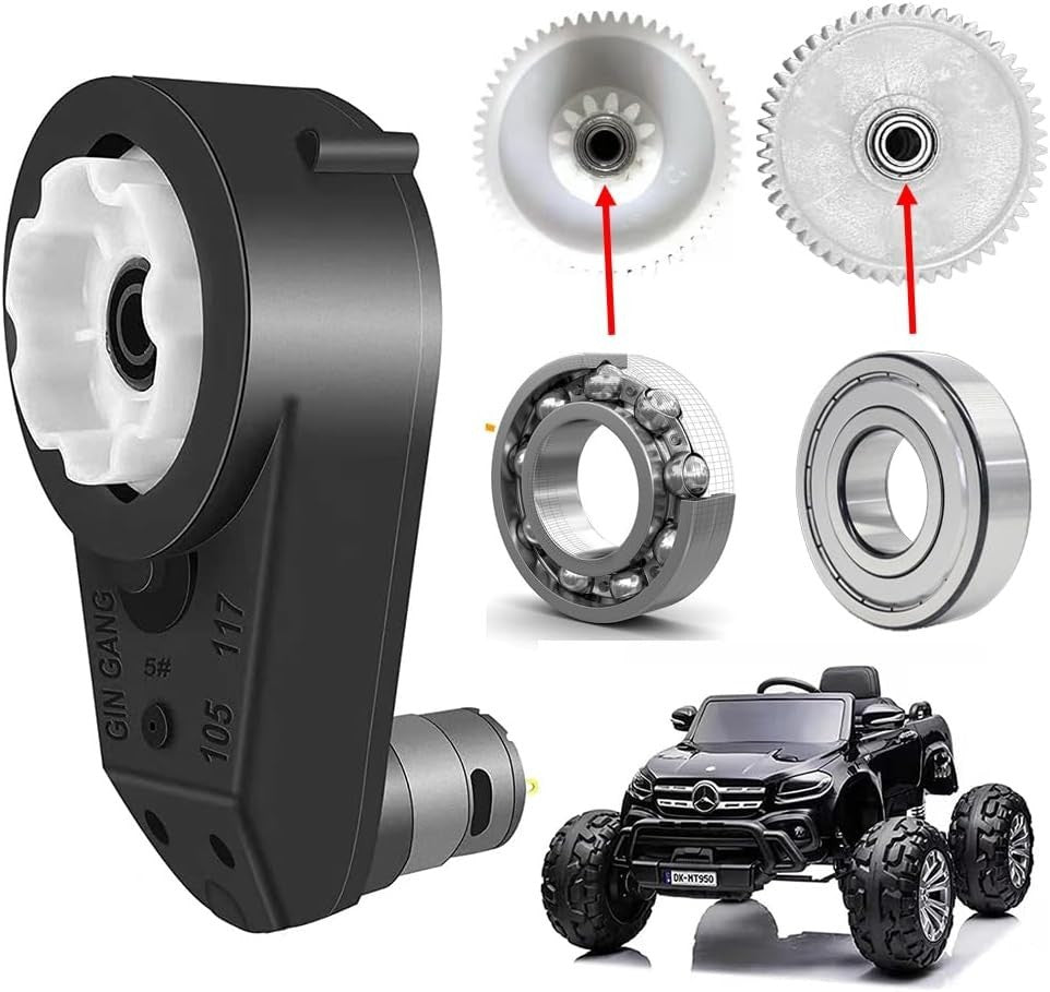 24V RS555 High Torque Motor with 30000RPM Gearbox for Power Wheels Upgrade