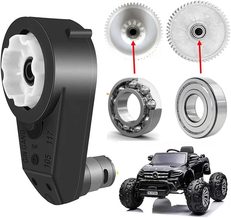 12V Ride-On Toy for Kids with 550 Motor, Gearbox, and 40000 RPM Power Boost