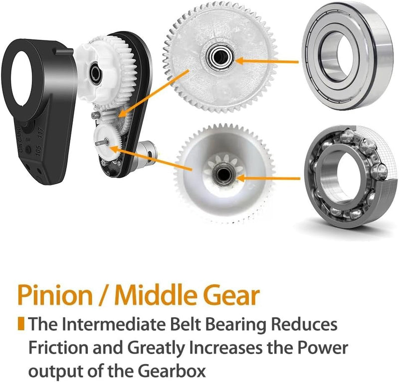 12V Ride-On Toy for Kids with 550 Motor, Gearbox, and 40000 RPM Power Boost