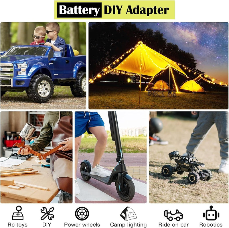18V Power Wheels Adapter for RC Toys with Enhanced Safety Features