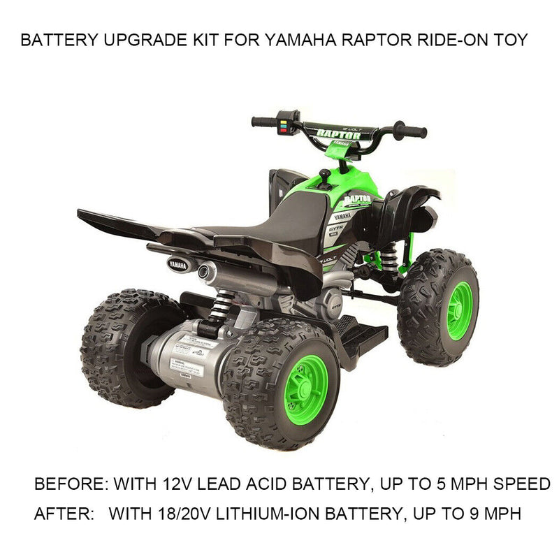 Upgrade Your Ride: 12V Yamaha Raptor to 18V/20V Tool Battery Conversion Kit