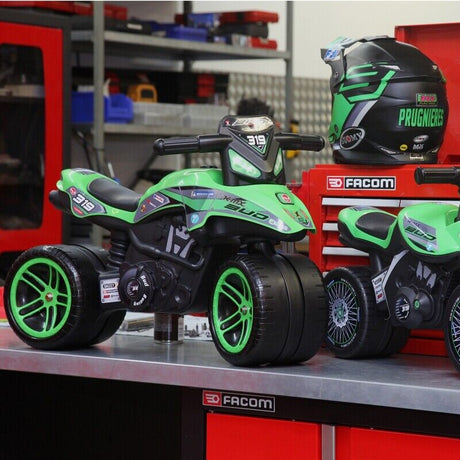 Upgrade Your Ride: FALK Rider Racing Green Wide Wheels - Now Available!