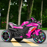 12V Electric Kids Ride-On Dirt Bike with 3 Wheels and Built-In Music