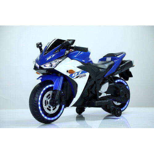 Kids 12V Electric Ride-On Dirt Bike with Training Wheels