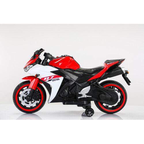 Kids 12V Electric Ride-On Dirt Bike with Training Wheels