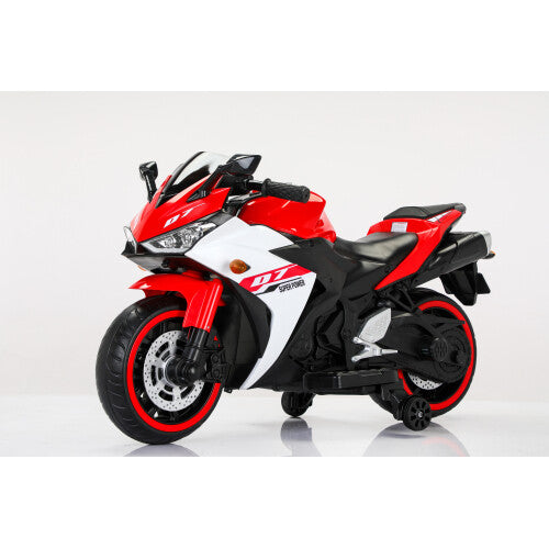 Kids 12V Electric Ride-On Dirt Bike with Training Wheels