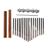 17-Key Thumb Piano Kalimba Set with Tuning Hammer, Keys, Screws, and Metal Bar