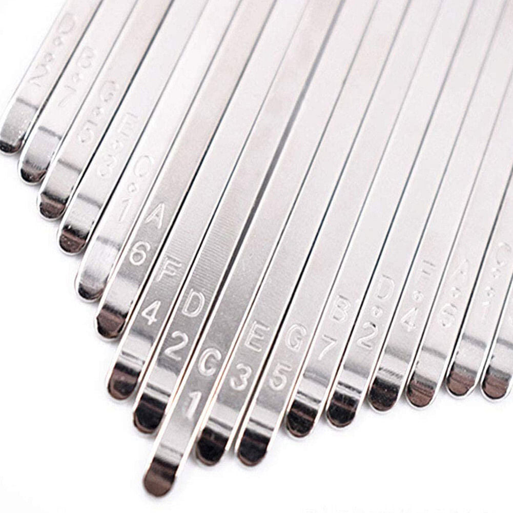 17-Key Thumb Piano Kalimba Set with Tuning Hammer, Keys, Screws, and Metal Bar