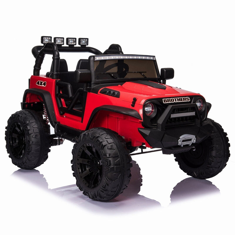 Electric Kids Ride-On Jeep Car with 12V/24V Power Wheels, Music, and Remote Control