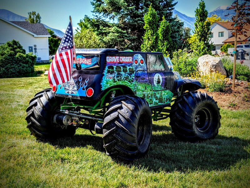 24V Mountable Jolly Roger Pirate Flag for Ride-On Grave Digger Toy